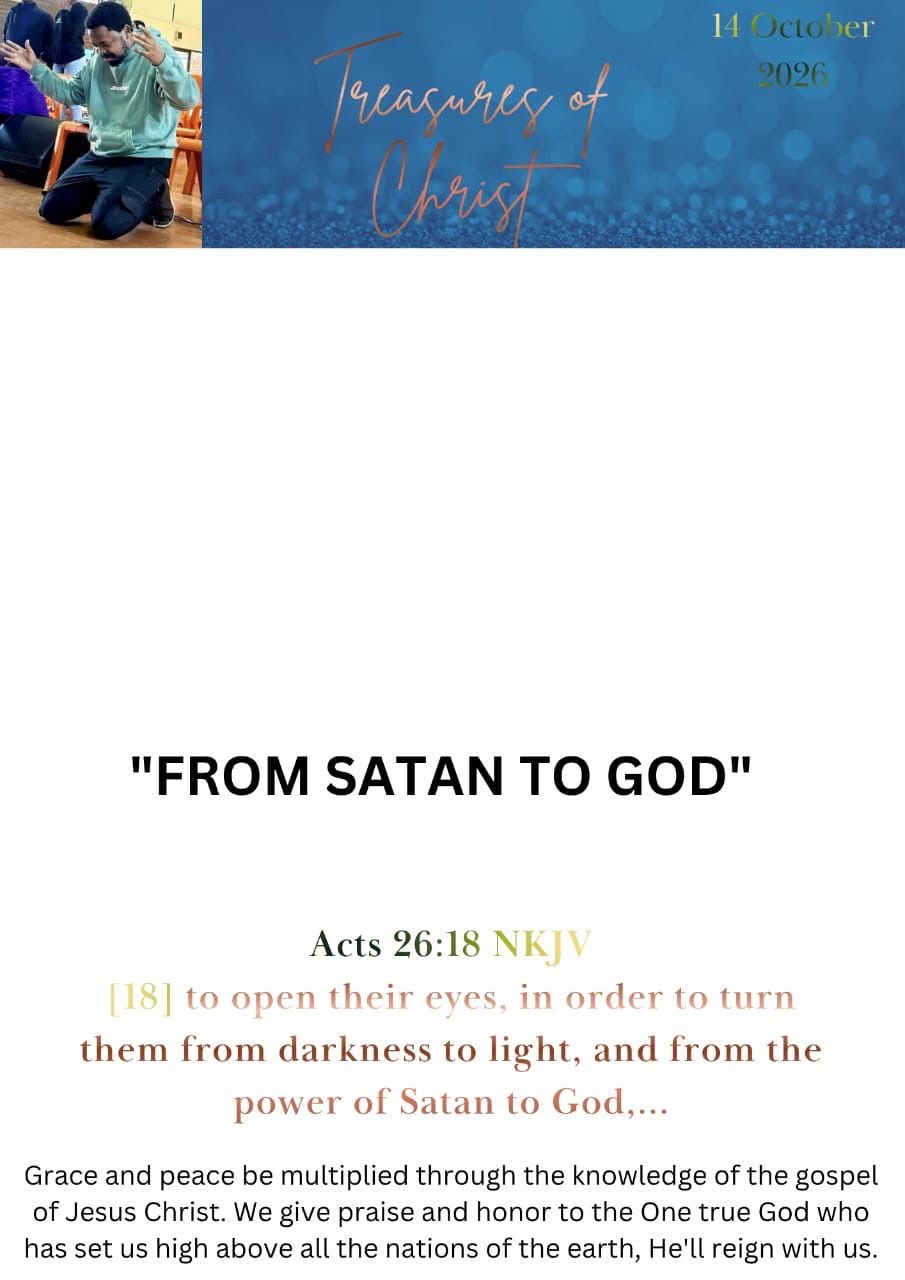 “FROM SATAN TO GOD”, first page