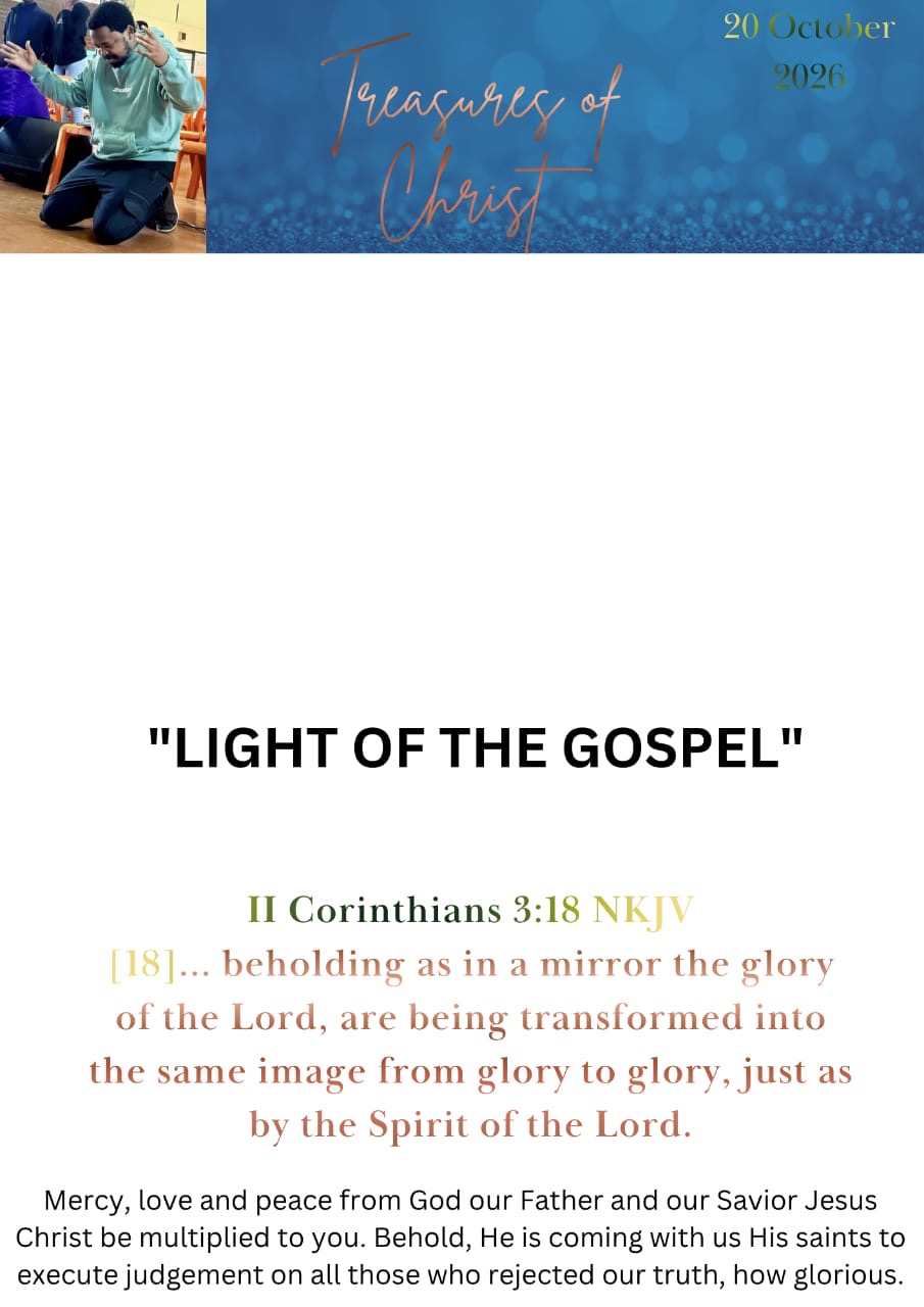LIGHT OF THE GOSPEL, first page