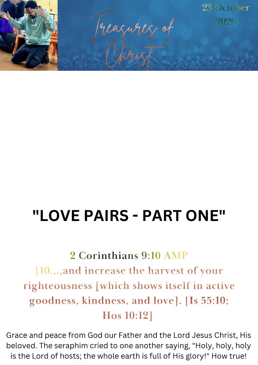 LOVE PAIRS- PART ONE, first page